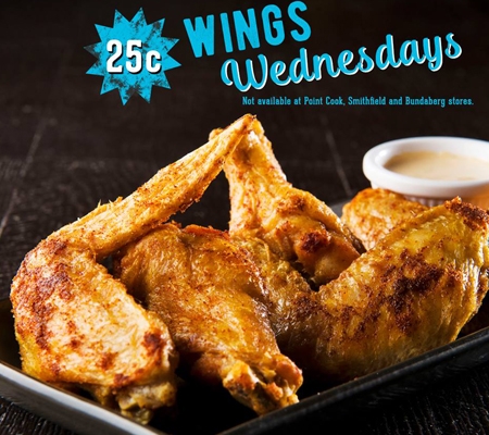25c wings at burrito bar